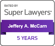 Rated by Super Lawyers | Jeffery A. McCarn | 5 years